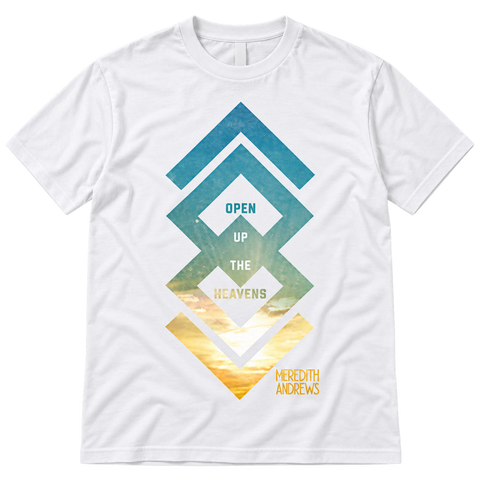 Open Up the Heavens White Arrow Tee